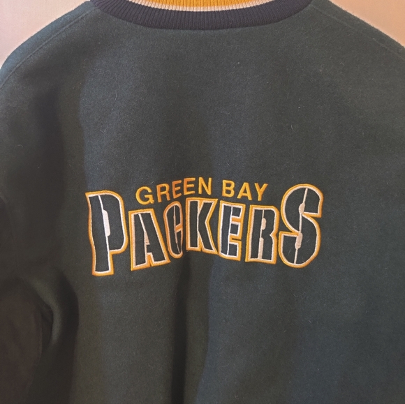 Vintage Wool Blend Green Bay Packets Jacket - Size Large - Picture 5 of 15